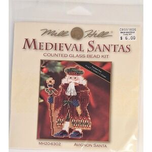 Mill Hill Medieval Santas Mh20-6302 Avignon Santa Counted Glass Bead Kit